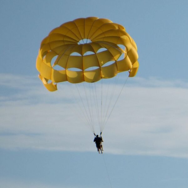 how does air resistance affect the acceleration of a falling parachute